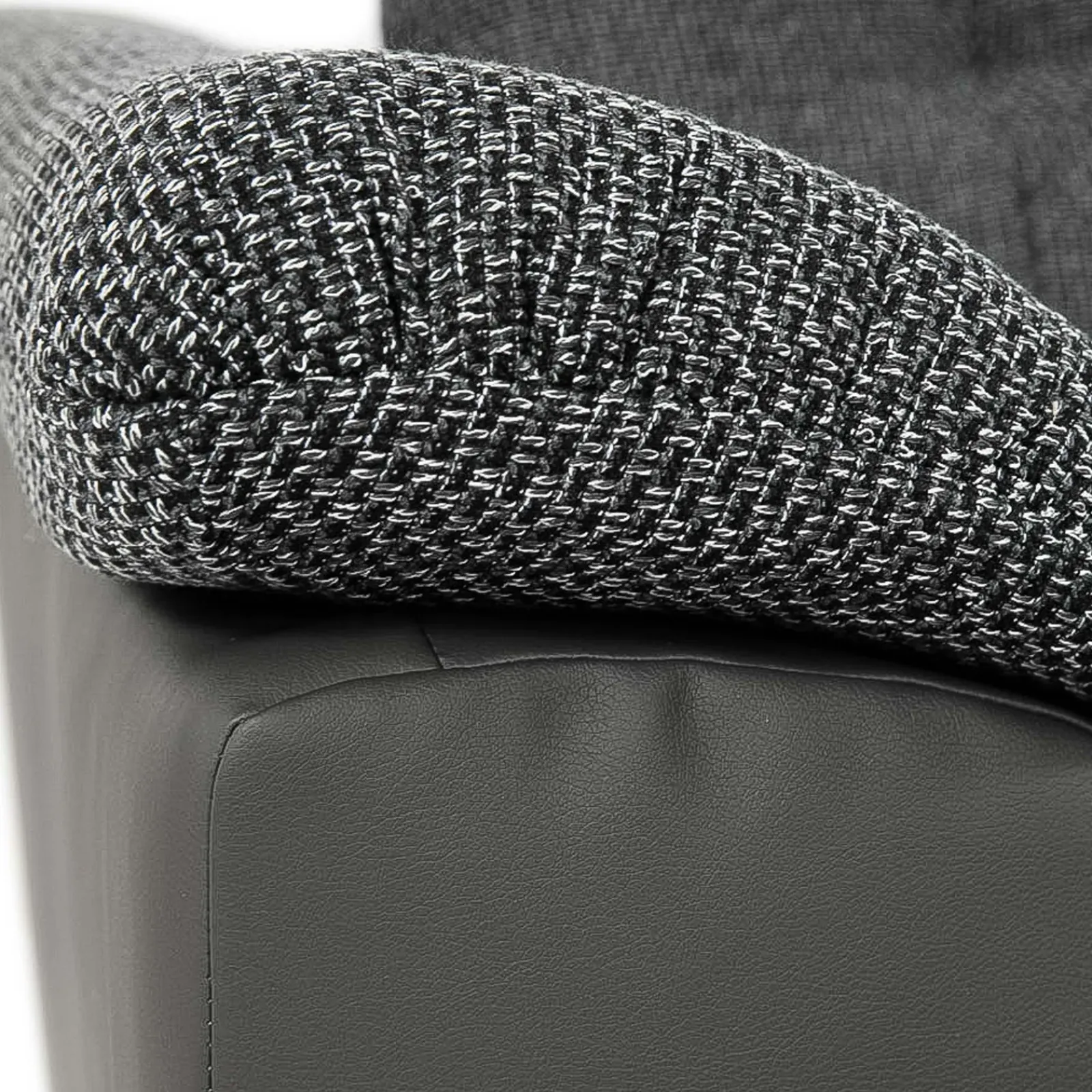 Garnero Arredamenti Divani Panoramici|Divani Angolari-Divano letto angolare sinistra 5 posti 350x205cm grigio scuro Agliana Tessuto Trama Fitta Grigio