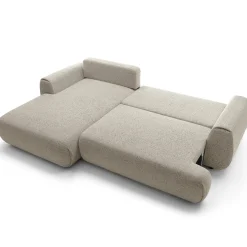 Garnero Arredamenti Divani Angolari|Divani Letto-Divano letto angolare sinistra 3 posti 270x167cm tessuto beige Cloudify Tessuto Puente Beige