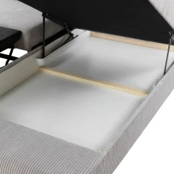 Garnero Arredamenti Divani Angolari|Divani Letto-Divano letto angolare sinistra imbottito 274x203cm velluto a coste grigio Bormio Velluto Poso Grigio