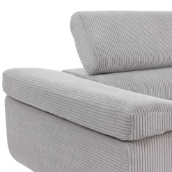 Garnero Arredamenti Divani Angolari|Divani Letto-Divano letto angolare sinistra imbottito 274x203cm velluto a coste grigio Bormio Velluto Poso Grigio