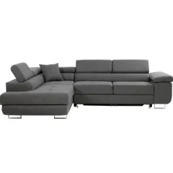 Garnero Arredamenti Divani Angolari|Divani Letto-Divano letto angolare sinistra imbottito 274x203cm grigio Bormio