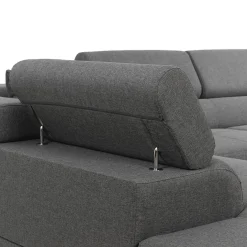 Garnero Arredamenti Divani Angolari|Divani Letto-Divano letto angolare sinistra imbottito 274x203cm grigio Bormio