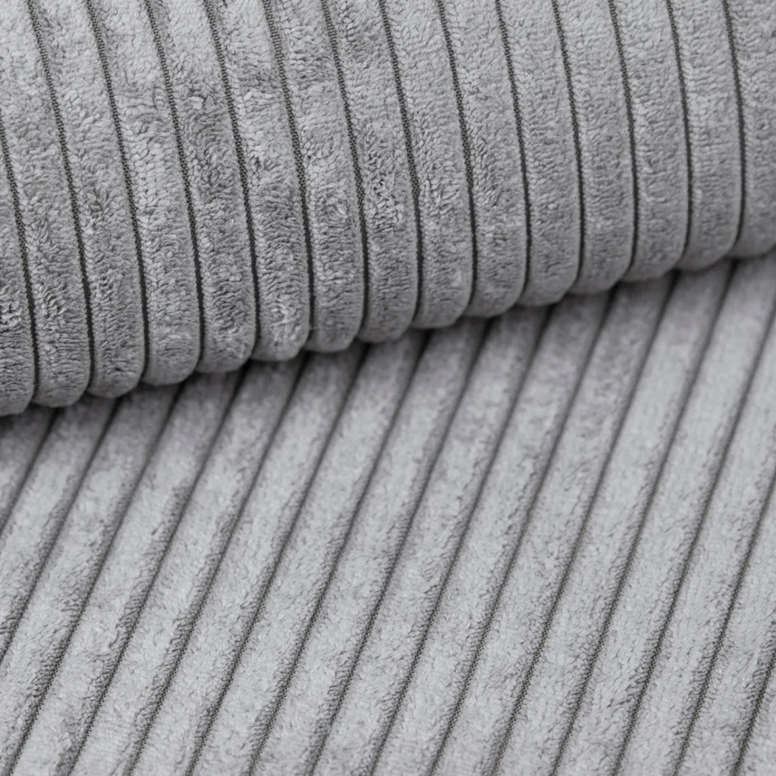 Garnero Arredamenti Divani Angolari|Divani Letto-Divano letto angolare sinistra 3 posti 267x167cm velluto a coste grigio chiaro Relaxion Velluto a Coste Poso Grigio