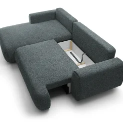 Garnero Arredamenti Divani Angolari|Divani Letto-Divano letto angolare sinistra 3 posti 270x167cm tessuto antracite Cloudify Tessuto Puente Antracite