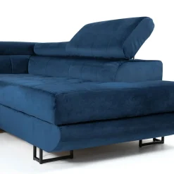 Garnero Arredamenti Divani Angolari|Divani Letto-Divano letto angolare sinistra 5 posti 271x203cm blu Canosio