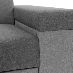 Garnero Arredamenti Divani Angolari|Divani Letto-Divano letto angolare sinistra 5 posti 253x188cm con box contenitore grigio Almese Tessuto Treccia Fine Lux Grigio