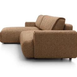 Garnero Arredamenti Divani Angolari|Divani Letto-Divano letto angolare sinistra 3 posti 270x167cm tessuto arancio Cloudify Tessuto Puente Arancio