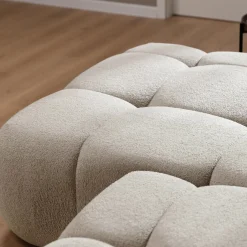 Garnero Arredamenti Divani Angolari|Divani Letto-Divano letto con angolo a sinistra 4 posti 270x173cm con contenitore Litos Tessuto Bouclé Beige