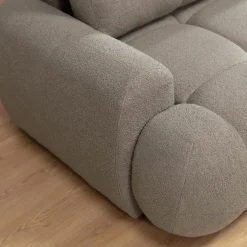 Garnero Arredamenti Divani Angolari|Divani Letto-Divano letto con angolo a destra 4 posti 270x173cm con contenitore Litos Tessuto Bouclé Grigio Tortora