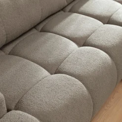 Garnero Arredamenti Divani Angolari|Divani Letto-Divano letto con angolo a destra 4 posti 270x173cm con contenitore Litos Tessuto Bouclé Grigio Tortora