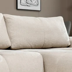 Garnero Arredamenti Divani Angolari|Divani Letto-Divano letto con angolo a destra 4 posti 270x173cm con contenitore Litos Tessuto Bouclé Bianco Crema