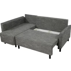 Garnero Arredamenti Divani Angolari|Divani Letto-Divano letto matrimoniale 3 posti 205cm grigio chiaro e scuro Connie