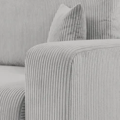 Garnero Arredamenti Divani Lineari|Divani Letto-Divano letto matrimoniale 3 posti 248x90cm velluto a coste grigio Slurp Velluto Poso Grigio