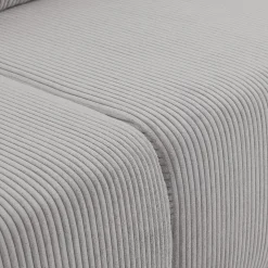 Garnero Arredamenti Divani Lineari|Divani Letto-Divano letto matrimoniale 3 posti 248x90cm velluto a coste grigio Slurp Velluto Poso Grigio