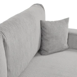 Garnero Arredamenti Divani Lineari|Divani Letto-Divano letto matrimoniale 3 posti 248x90cm velluto a coste grigio Slurp Velluto Poso Grigio