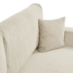 Garnero Arredamenti Divani Lineari|Divani Letto-Divano letto matrimoniale 3 posti 248x90cm velluto a coste beige Slurp Velluto Poso Beige