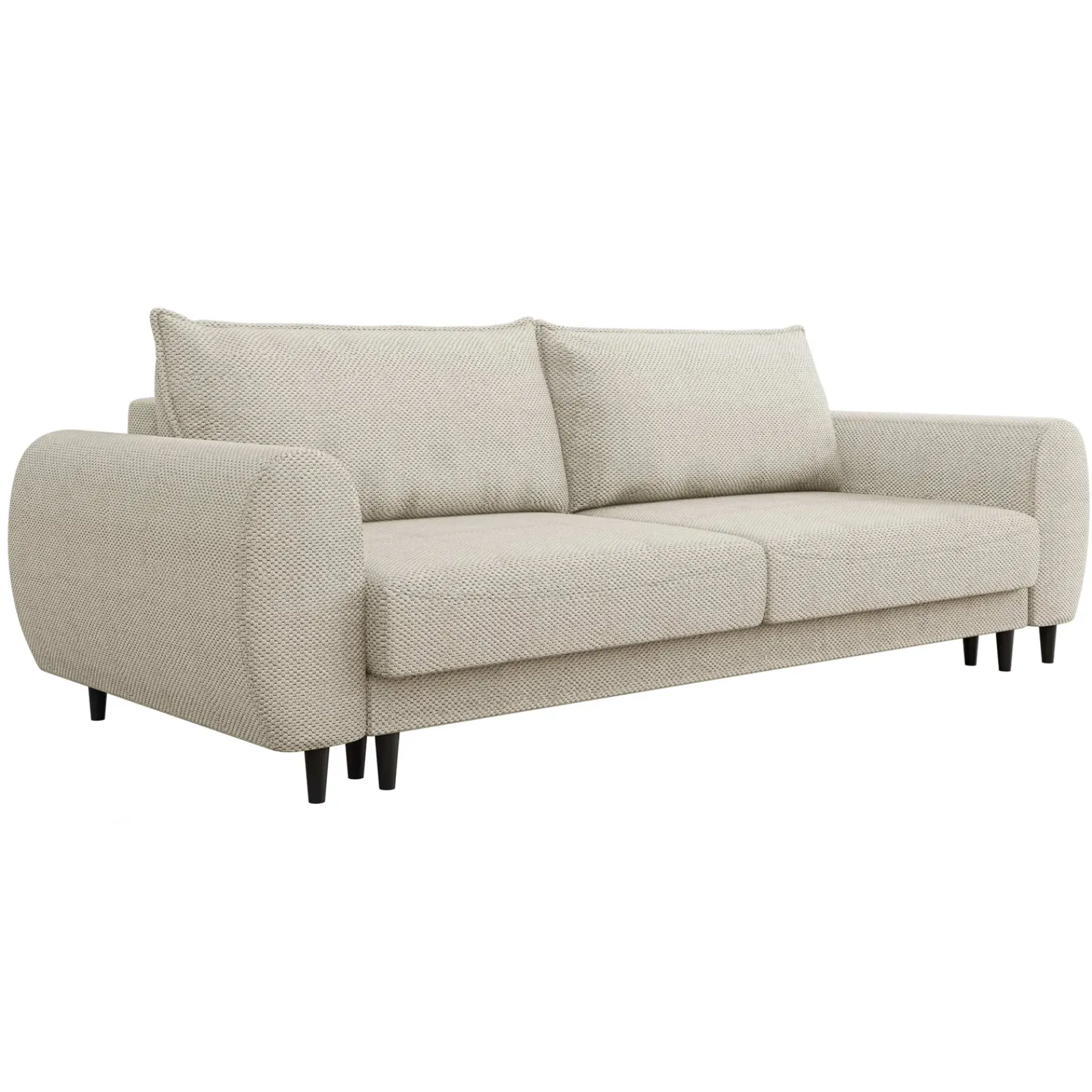 Garnero Arredamenti Divani Lineari|Divani Letto-Divano letto matrimoniale 3 posti 251x95cm tessuto beige Pluffy Tessuto Peluche Onega Beige