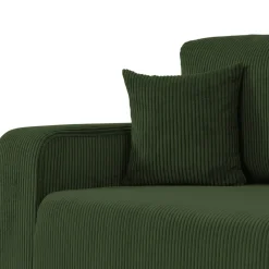 Garnero Arredamenti Divani Lineari|Divani Letto-Divano letto matrimoniale 3 posti 248x90cm velluto a coste verde Slurp Velluto Poso Verde