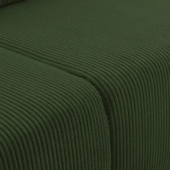 Garnero Arredamenti Divani Lineari|Divani Letto-Divano letto matrimoniale 3 posti 248x90cm velluto a coste verde Slurp Velluto Poso Verde