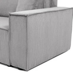 Garnero Arredamenti Divani Lineari|Divani Letto-Divano letto matrimoniale 3 posti 245x90cm velluto a coste grigio Ploffy Velluto Poso Grigio