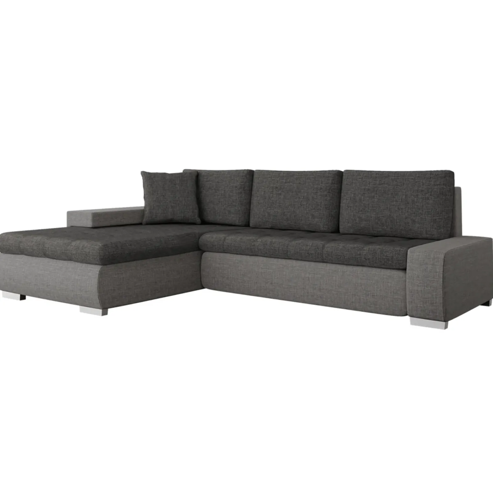 Garnero Arredamenti Divani Angolari|Divani Letto-Divano letto matrimoniale 3 posti 265cm grigio chiaro e scuro Bette