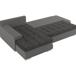 Garnero Arredamenti Divani Angolari|Divani Letto-Divano letto matrimoniale 3 posti 265cm grigio chiaro e scuro Bette