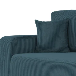 Garnero Arredamenti Divani Lineari|Divani Letto-Divano letto matrimoniale 3 posti 248x90cm velluto a coste blu Slurp Velluto Poso Blu