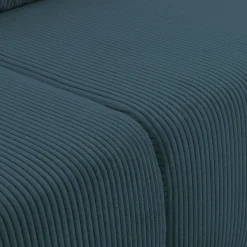 Garnero Arredamenti Divani Lineari|Divani Letto-Divano letto matrimoniale 3 posti 248x90cm velluto a coste blu Slurp Velluto Poso Blu