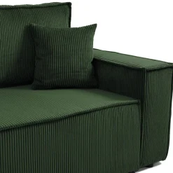 Garnero Arredamenti Divani Lineari|Divani Letto-Divano letto matrimoniale 3 posti 245x90cm velluto a coste verde Ploffy Velluto Poso Verde