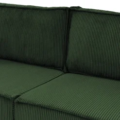 Garnero Arredamenti Divani Lineari|Divani Letto-Divano letto matrimoniale 3 posti 245x90cm velluto a coste verde Ploffy Velluto Poso Verde