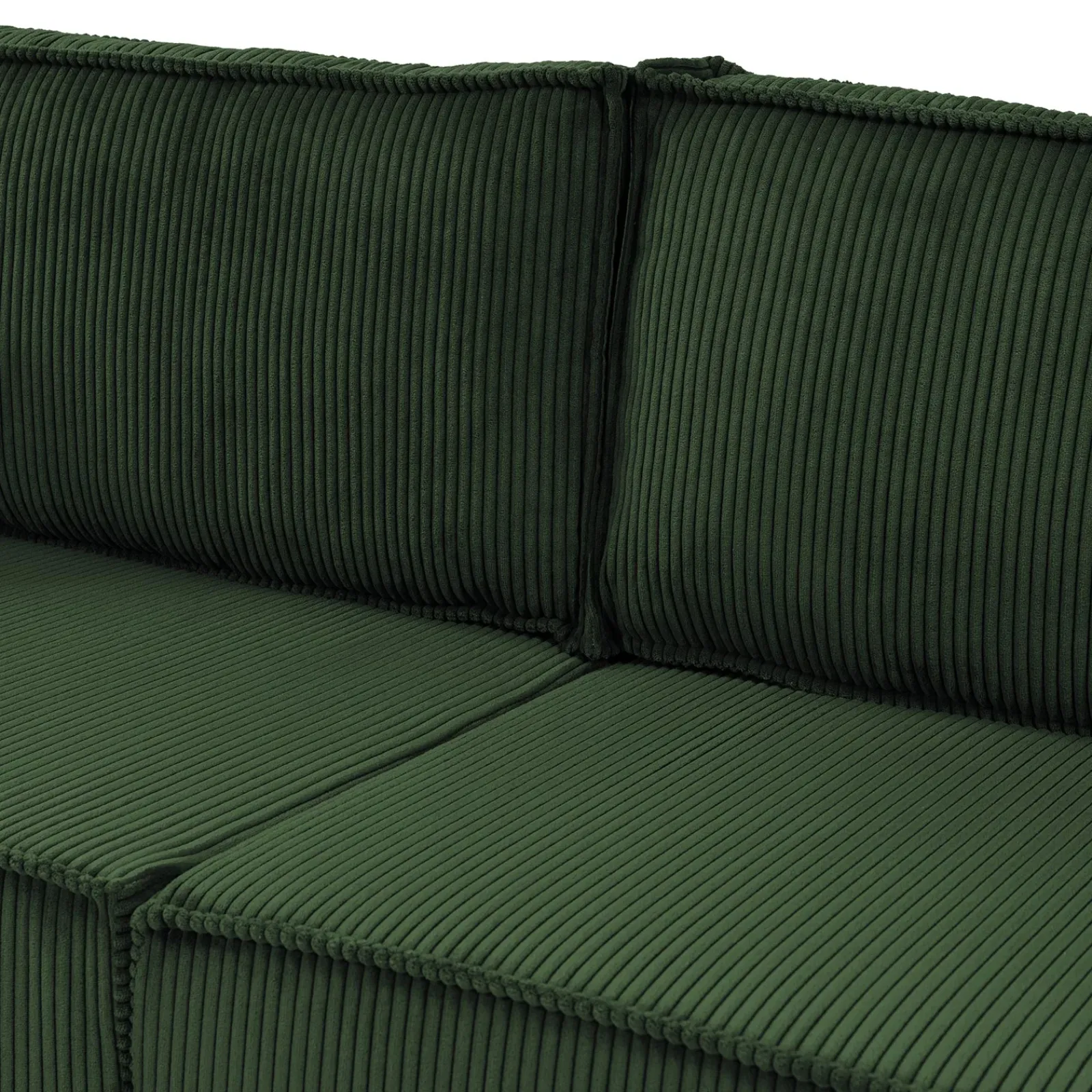 Garnero Arredamenti Divani Lineari|Divani Letto-Divano letto matrimoniale 3 posti 245x90cm velluto a coste verde Ploffy Velluto Poso Verde