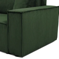Garnero Arredamenti Divani Lineari|Divani Letto-Divano letto matrimoniale 3 posti 245x90cm velluto a coste verde Ploffy Velluto Poso Verde