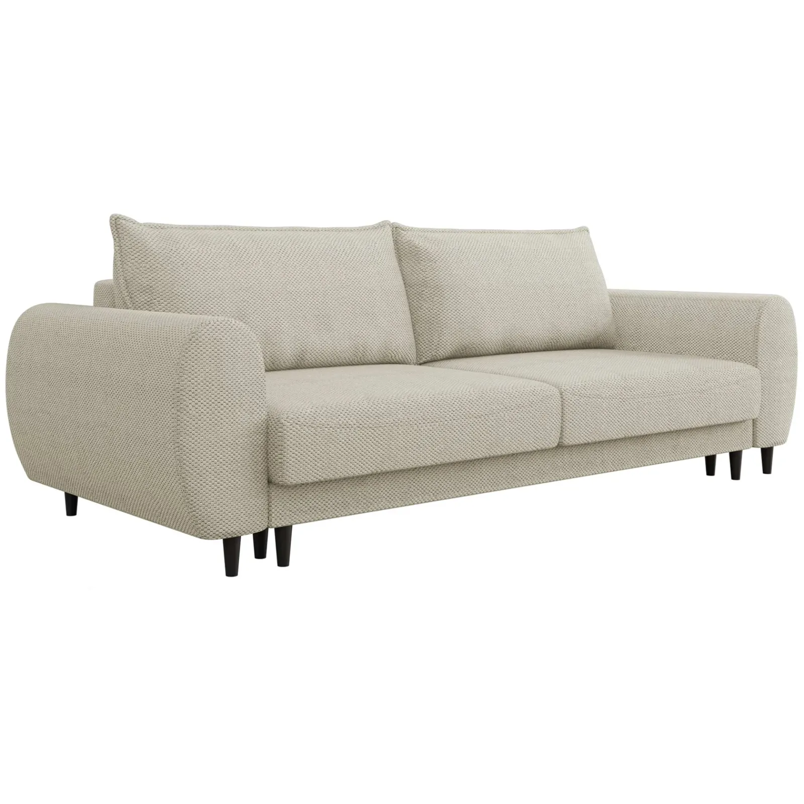 Garnero Arredamenti Divani Lineari|Divani Letto-Divano letto matrimoniale 3 posti 251x95cm tessuto tortora Pluffy Tessuto Peluche Onega Tortora