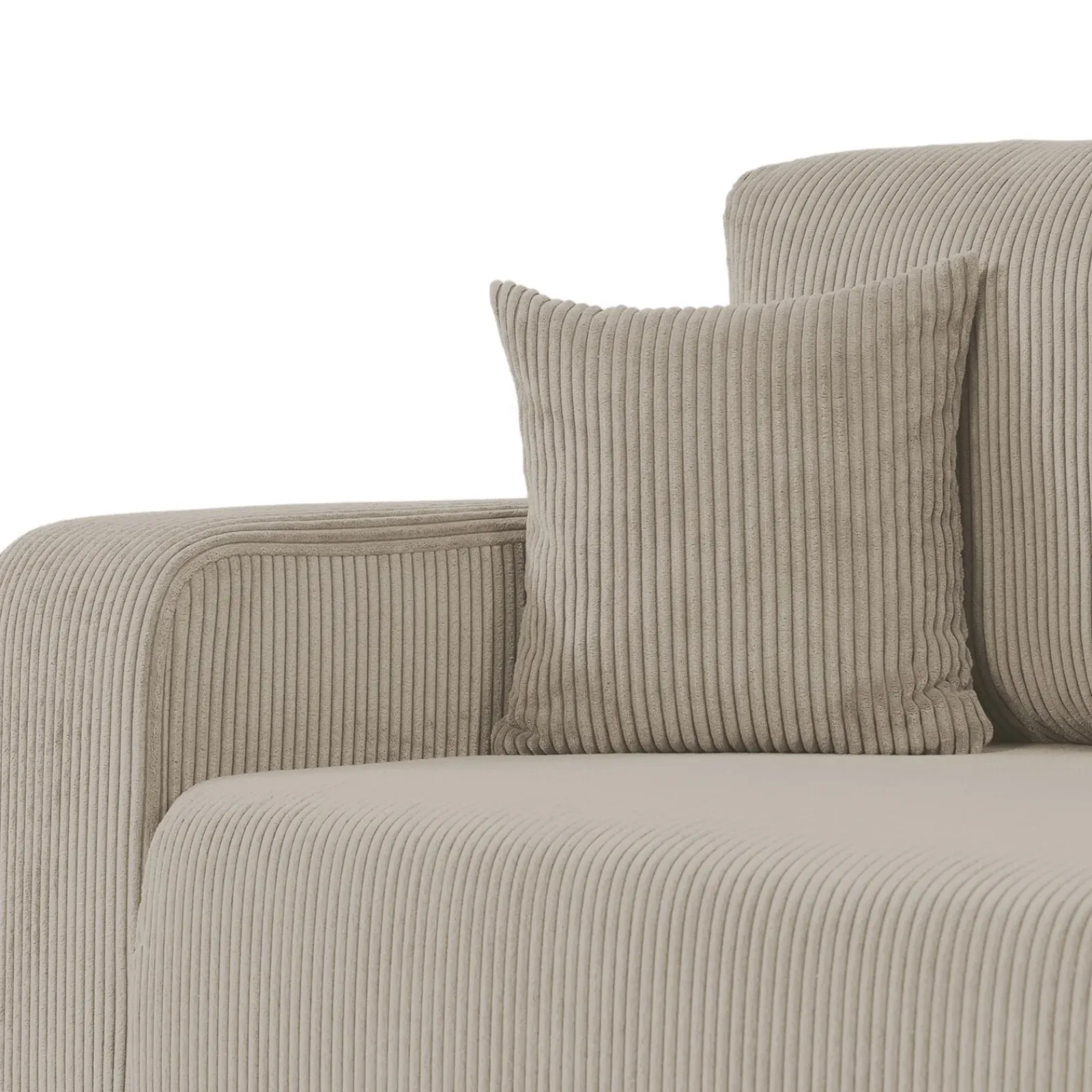 Garnero Arredamenti Divani Lineari|Divani Letto-Divano letto matrimoniale 3 posti 248x90cm velluto a coste tortora Slurp Velluto Poso Tortora