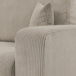 Garnero Arredamenti Divani Lineari|Divani Letto-Divano letto matrimoniale 3 posti 248x90cm velluto a coste tortora Slurp Velluto Poso Tortora