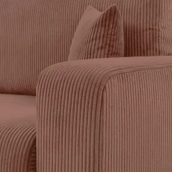 Garnero Arredamenti Divani Lineari|Divani Letto-Divano letto matrimoniale 3 posti 248x90cm velluto a coste rosa Slurp Velluto Poso Rosa