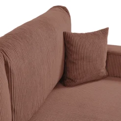 Garnero Arredamenti Divani Lineari|Divani Letto-Divano letto matrimoniale 3 posti 248x90cm velluto a coste rosa Slurp Velluto Poso Rosa