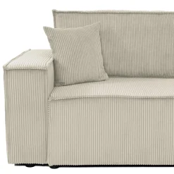 Garnero Arredamenti Divani Lineari|Divani Letto-Divano letto matrimoniale 3 posti 245x90cm velluto a coste beige Ploffy Velluto Poso Beige