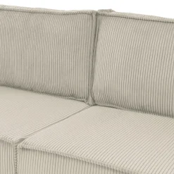 Garnero Arredamenti Divani Lineari|Divani Letto-Divano letto matrimoniale 3 posti 245x90cm velluto a coste beige Ploffy Velluto Poso Beige