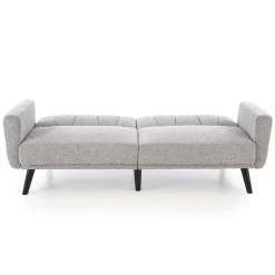 Garnero Arredamenti Divani Letto|Divani Letto-Divano letto reclinabile 3 posti 200x55cm grigio nero Aron