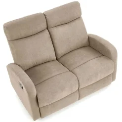 Garnero Arredamenti Divani Lineari-Divano moderno 2 posti reclinabile 128cm tessuto beige Denar 2