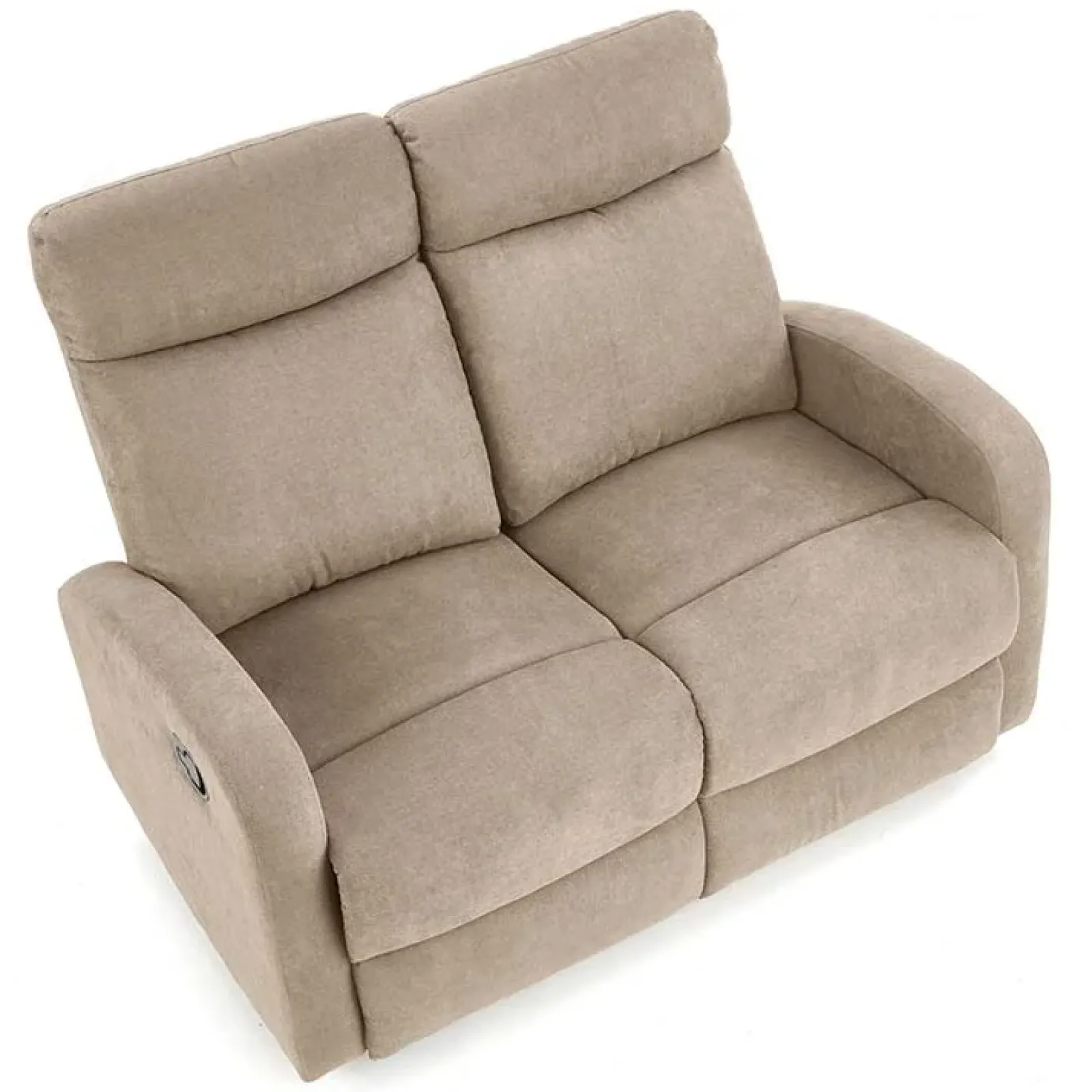 Garnero Arredamenti Divani Lineari-Divano moderno 2 posti reclinabile 128cm tessuto beige Denar 2