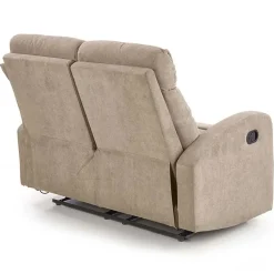 Garnero Arredamenti Divani Lineari-Divano moderno 2 posti reclinabile 128cm tessuto beige Denar 2