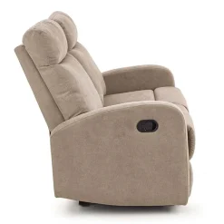 Garnero Arredamenti Divani Lineari-Divano moderno 2 posti reclinabile 128cm tessuto beige Denar 2