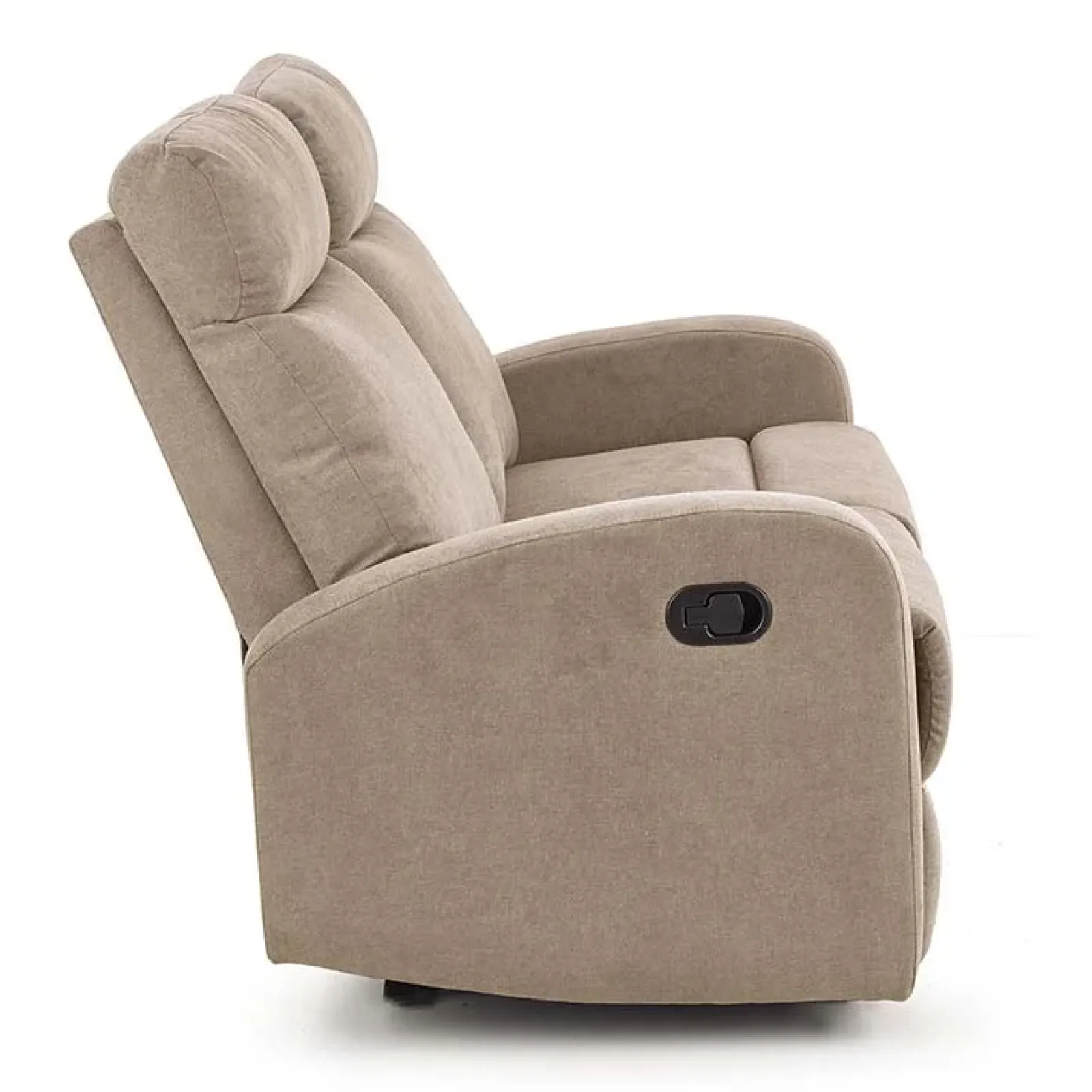 Garnero Arredamenti Divani Lineari-Divano moderno 2 posti reclinabile 128cm tessuto beige Denar 2