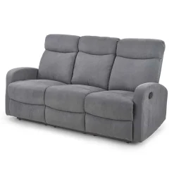 Garnero Arredamenti Divani Lineari-Divano reclinabile 3 posti in tessuto 180cm grigio Denar