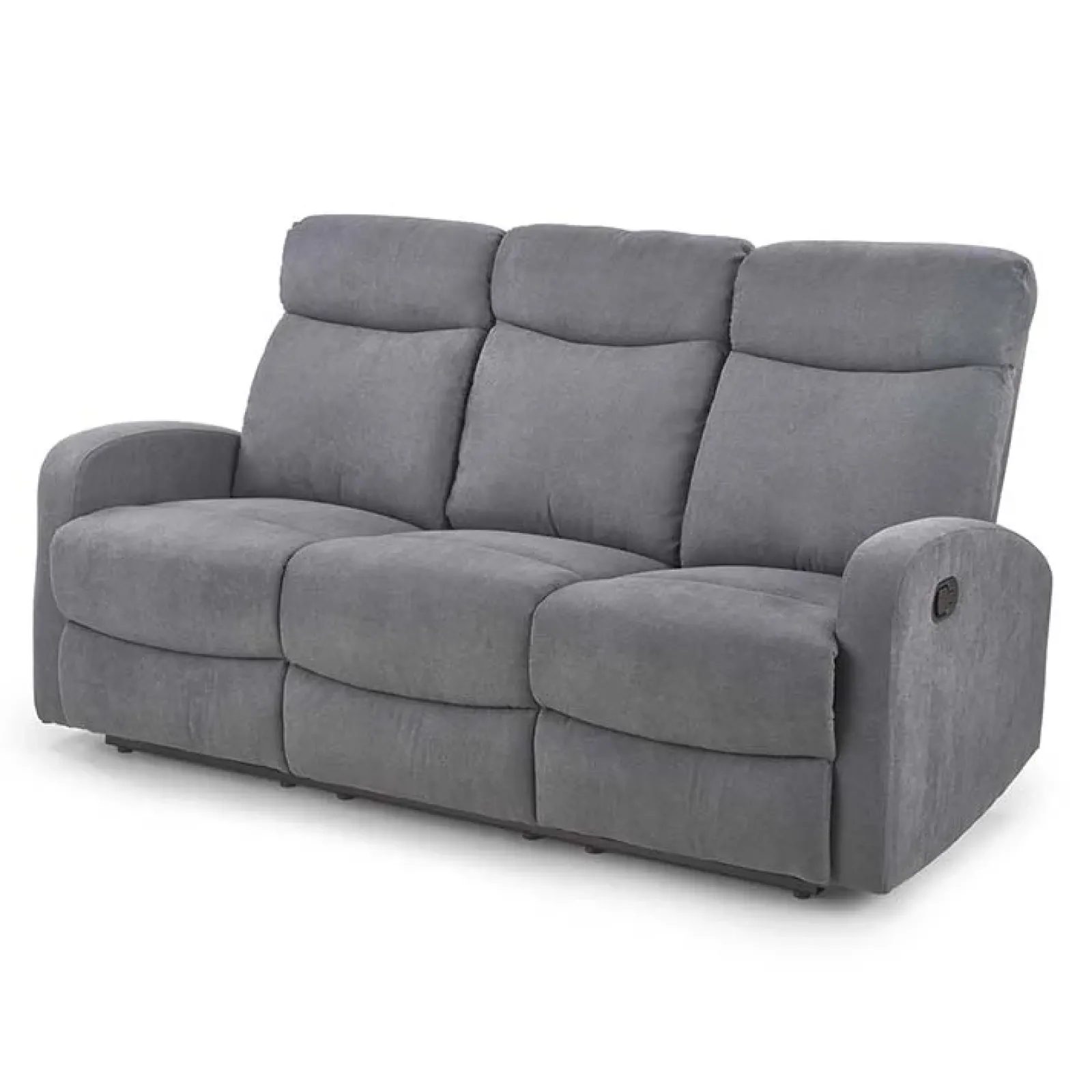 Garnero Arredamenti Divani Lineari-Divano reclinabile 3 posti in tessuto 180cm grigio Denar