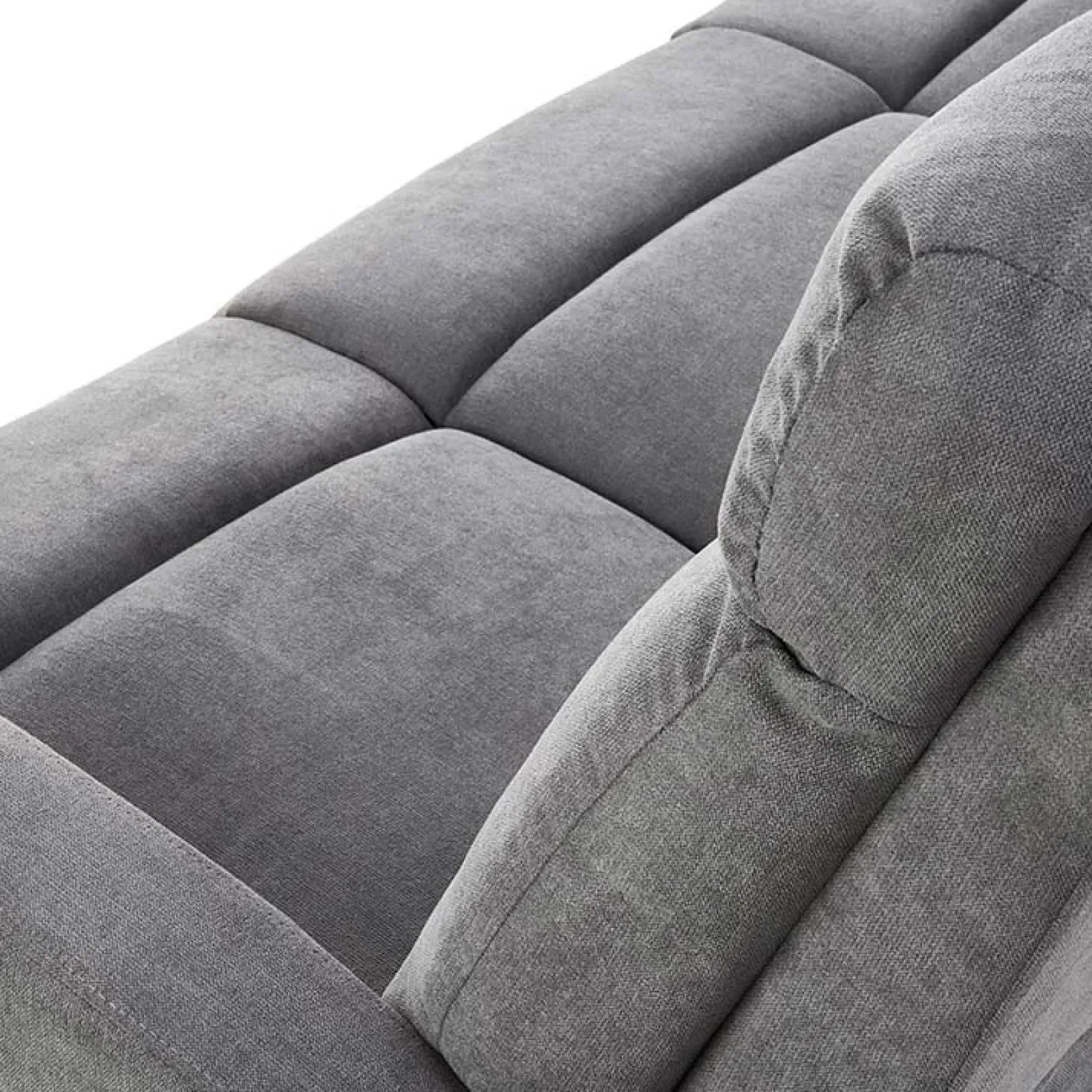 Garnero Arredamenti Divani Lineari-Divano reclinabile 3 posti in tessuto 180cm grigio Denar