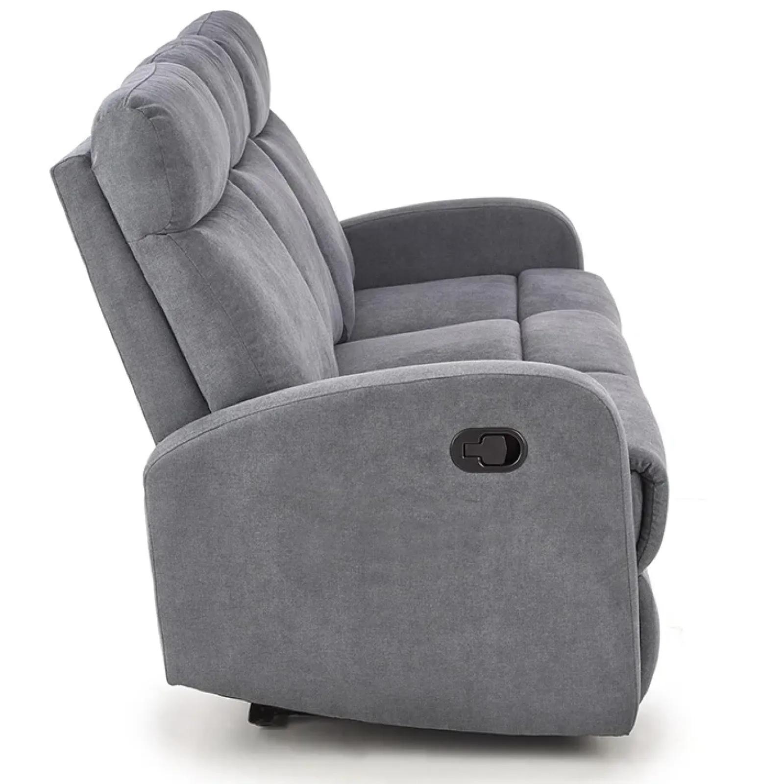 Garnero Arredamenti Divani Lineari-Divano reclinabile 3 posti in tessuto 180cm grigio Denar