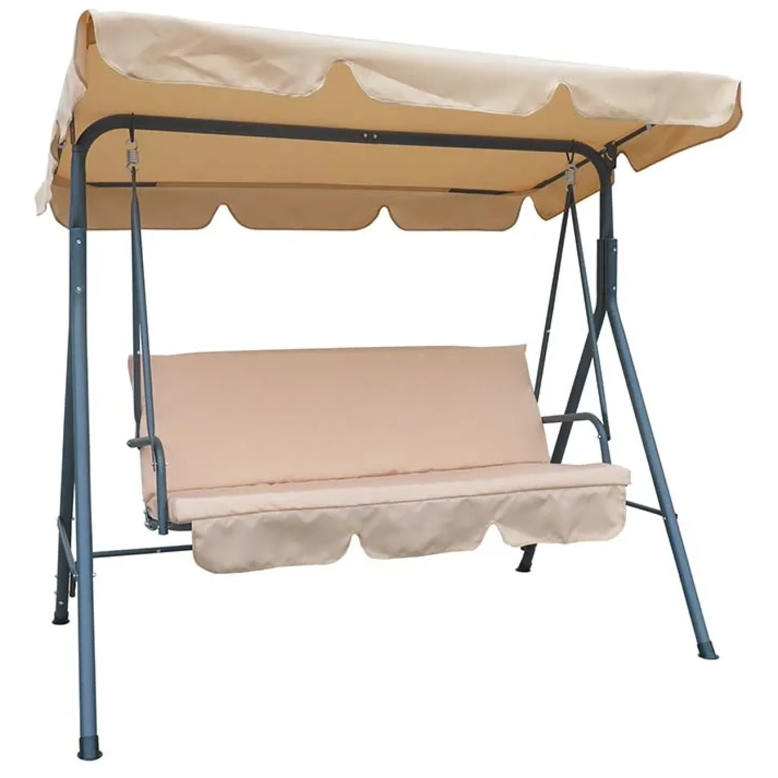 Garnero Arredamenti Dondoli Da Giardino-Dondolo da giardino 170x153cm antracite beige Chiara